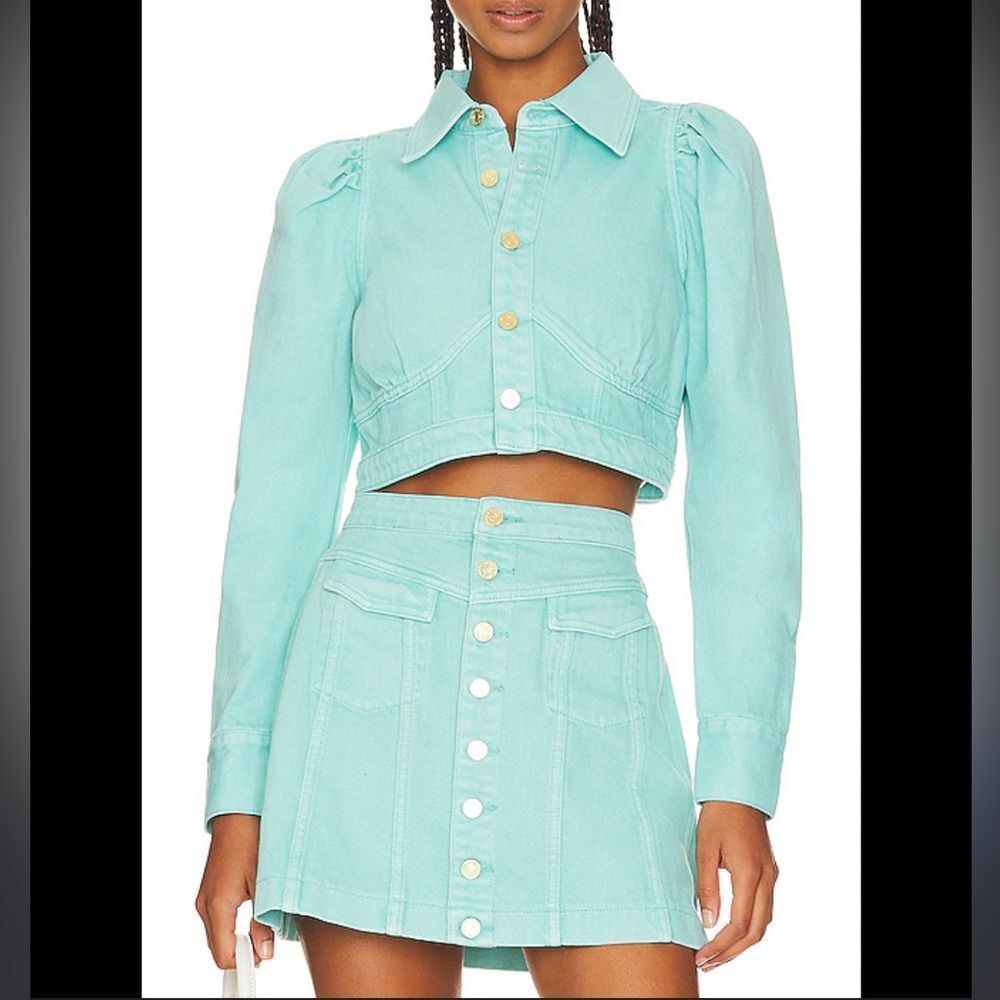 Aureta x Free People Lottie Denim Jacket & Mini Skirt Set - Picture 2 of 9